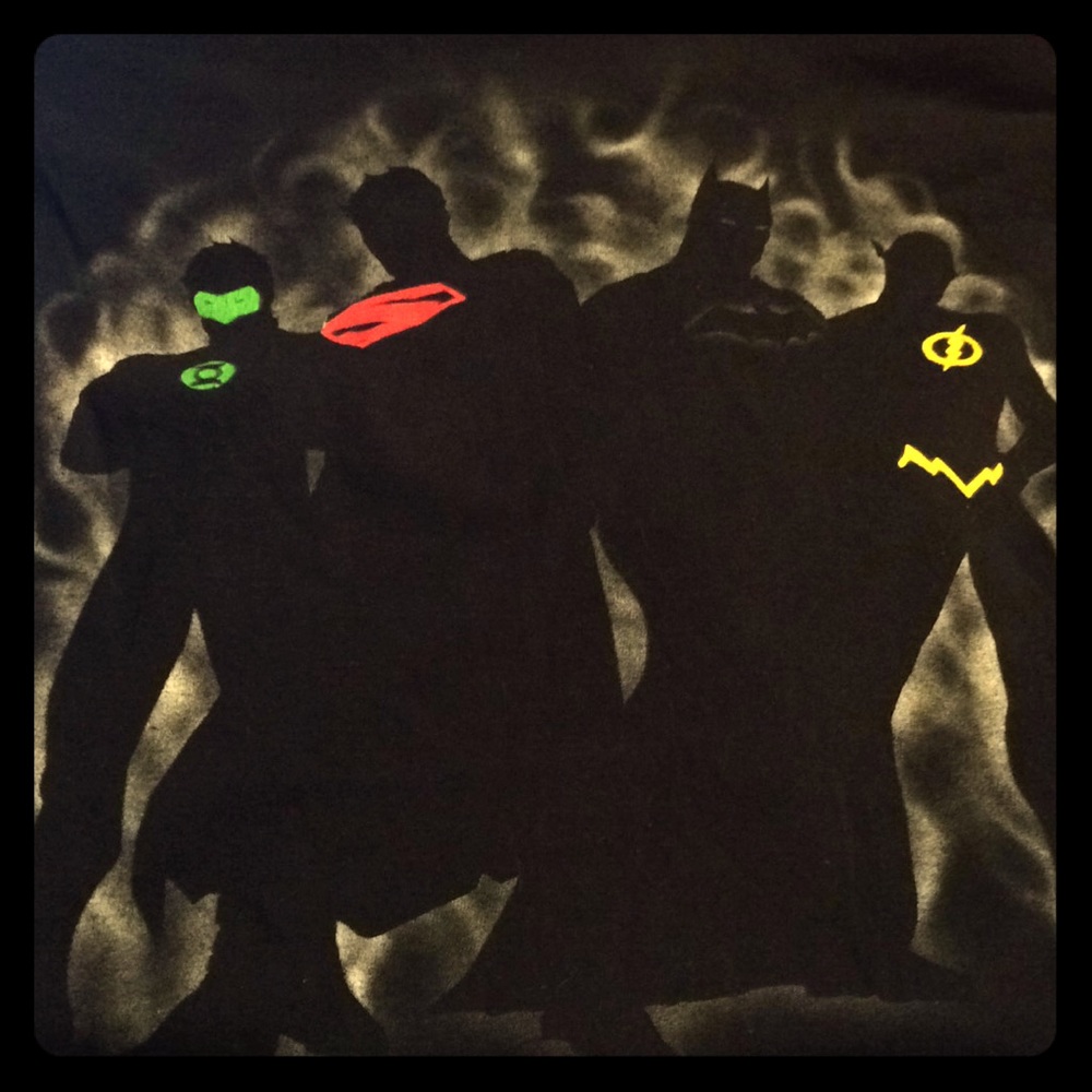 Justice League Black Graphic Print T-Shirt Small